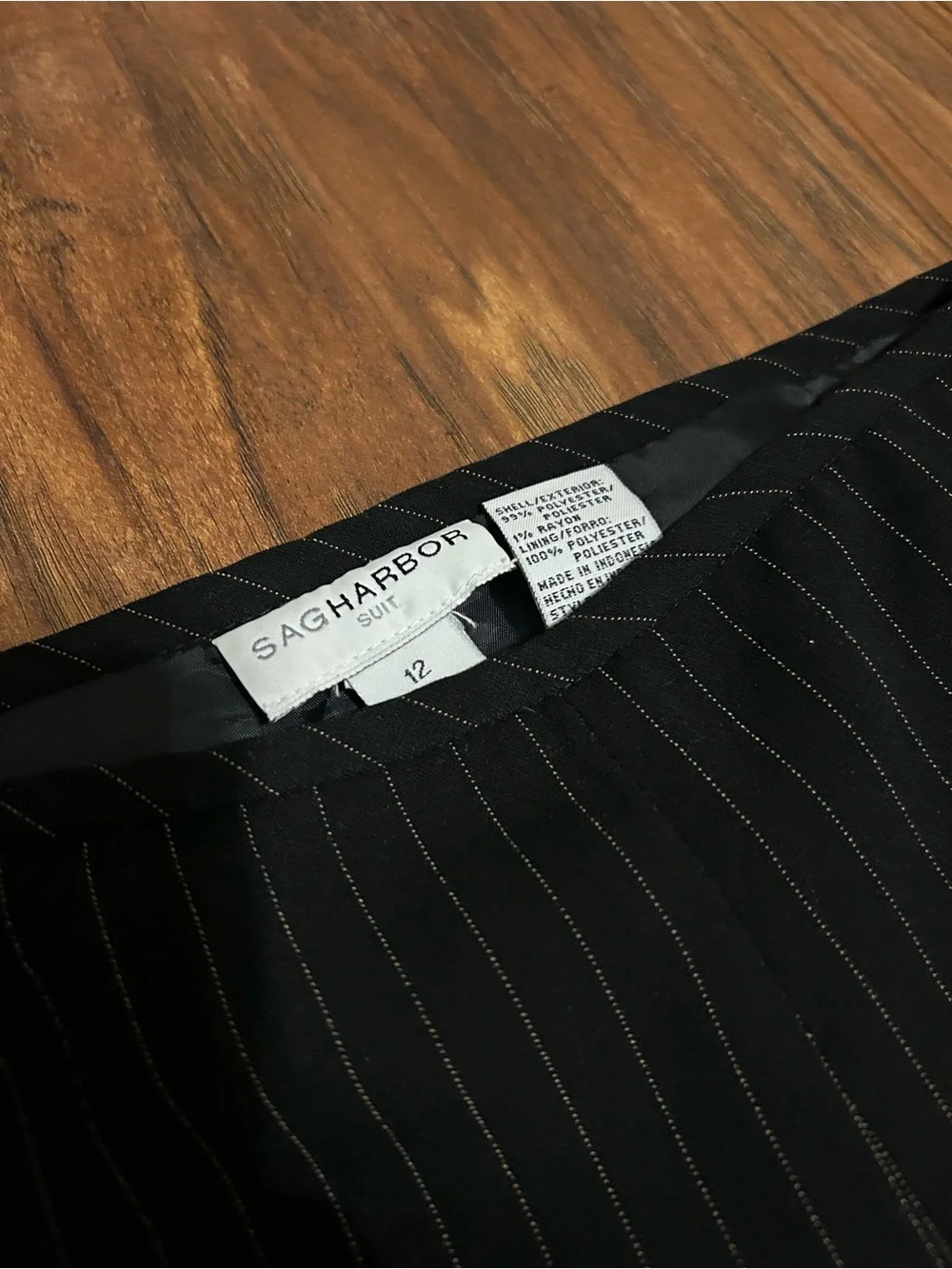Black and Tan Pinstripe Wide-Leg Trousers Mob-wife Flapper 20s Aesthetic